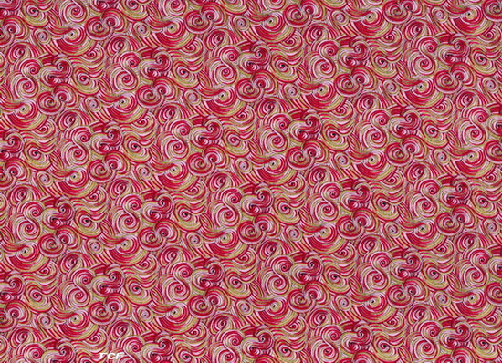 Tsunami Red Gold Fabric